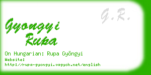 gyongyi rupa business card