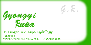 gyongyi rupa business card